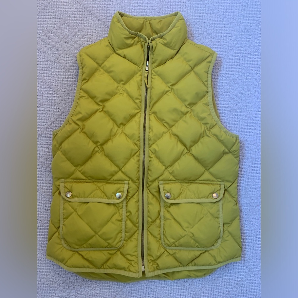 J. Crew yellow/mustard Women’s Quilted Puffer Vest